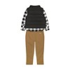 BEARPAW - Boy's Long Sleeve Plaid Short, Elastic Waist Pants and Puffer Vest Set - 2 of 4