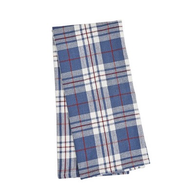 C&F Home Parker Blue & Red Plaid Woven Cotton Kitchen Towel