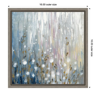 Abstract Winter Branches Canvas Wall Art in Gray and White