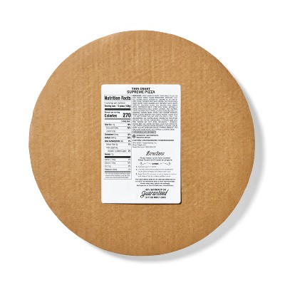 Thin Crust Supreme Frozen Pizza - 17.75oz - Market Pantry™