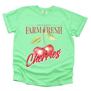 Simply Sage Market Farm Fresh Cherries Watercolor Garment Dyed Tee - 1 of 4