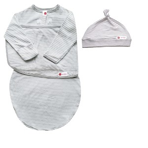embe Newborn Long Sleeve Swaddle Sack and Top Knot Hat Set (0-3 months) - 1 of 2