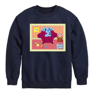 Boys' - Blue's Clues & You! - Blue Polaroid Graphic Long Sleeve Fleece Sweatshirt - 1 of 4