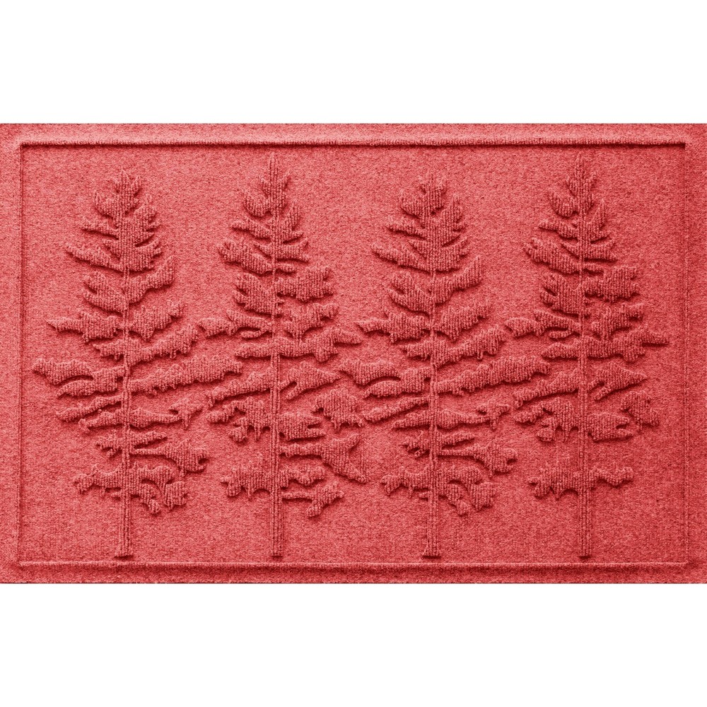 Photos - Doormat Bungalow Flooring 2'x3' Aqua Shield Fir Tree Indoor/Outdoor  Red  