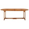 vidaXL Dining Table Various wood shades Solid Acacia Wood - 3 of 4