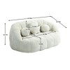 NicBex Bean Bag Sofa,High Back Beanbag Chair with Pillows,Oversized Lounge Sofa for Couples,Comfy Chair for Living Room Bedroom - 3 of 4