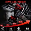 SILVEL Cordless Impact Wrench 1/2 inch, 517 Ft-lbs (700N.m) Max Torque Brushless High Torque Impact Wrench w/ 4.0Ah Li-ion Battery, 6 Sockets - 3 of 4