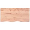 vidaXL Bathroom Countertop Light Brown 39.4 in.x19.7 in.x(0.8 in.-1.6 in.) Treated Solid Wood - 3 of 4