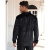 Mens Embosse Dress Shirts Casual Long Sleeve Button Down Regular Fit Shirts - 4 of 4