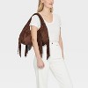 Soft Fringe Crescent Handbag - Universal Thread™ - 2 of 4