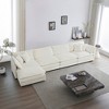 GDFStudio Hope Modern 146.5" Chenille 4-Seat Sectional Sofa with Pillows - 2 of 4