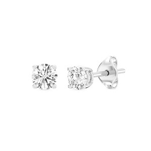 GILDED Lab-Grown Diamond Stud Earrings in 925 Sterling Silver Studs and 14KT Gold Plated Over Sterling Silver - 1 of 4