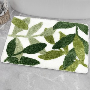 BAGOKIE Bathroom Rugs Water Aabsorbent Bath Rug with Non-Slip Back - 1 of 4