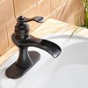 BWE Waterfall Single Hole Single-Handle Bathroom Faucet with Drain Kit and Supply line in Bronze - 3 of 4