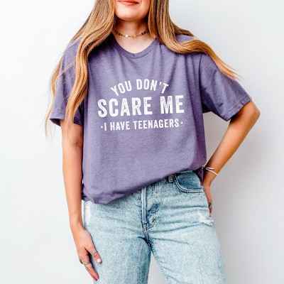 Simply Sage Market You Don't Scare Me I Have Teenagers Short Sleeve Tee - S - Purple