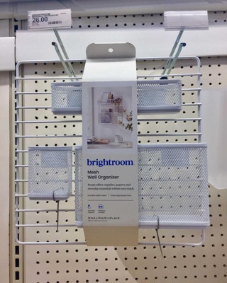 Mesh Wall Office Supply Organizer White - Brightroom™ : Target