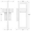 2pc Large Outdoor Wall Lights Modern Exterior Lighting Fixtures  White - 4 of 4