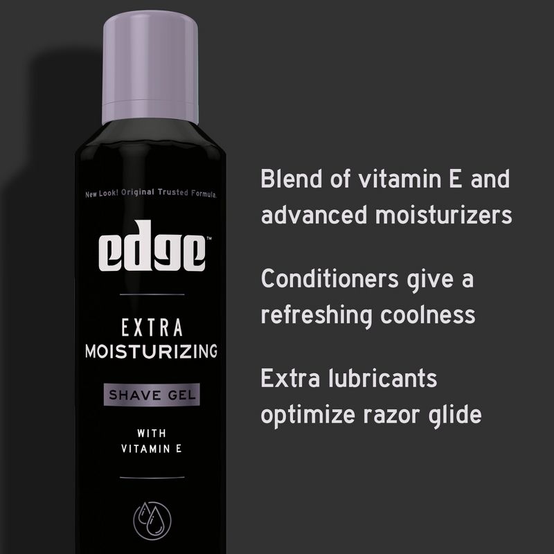 Edge Extra Moisturizing Shave Gel Twinpack - 14oz, 3 of 10