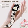 HTUTWOO Floral Apple Watch Band, Engraved Flower Silicone Strap 38/40/41/42/43/44/45/49mm for iWatch Series 11 10 9 8 7 6 5 4 3 2 SE Ultra - 2 of 4