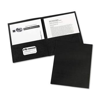 Avery Two-Pocket Folder 40-Sheet Capacity Black 25/Box 47988