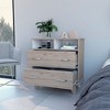 NicBex 2-Drawer Storage Cabinet with Open Shelves, 31.5" W Bedroom Dresser, Modern Dresser for Bedroom, Chest of Drawers - 2 of 4