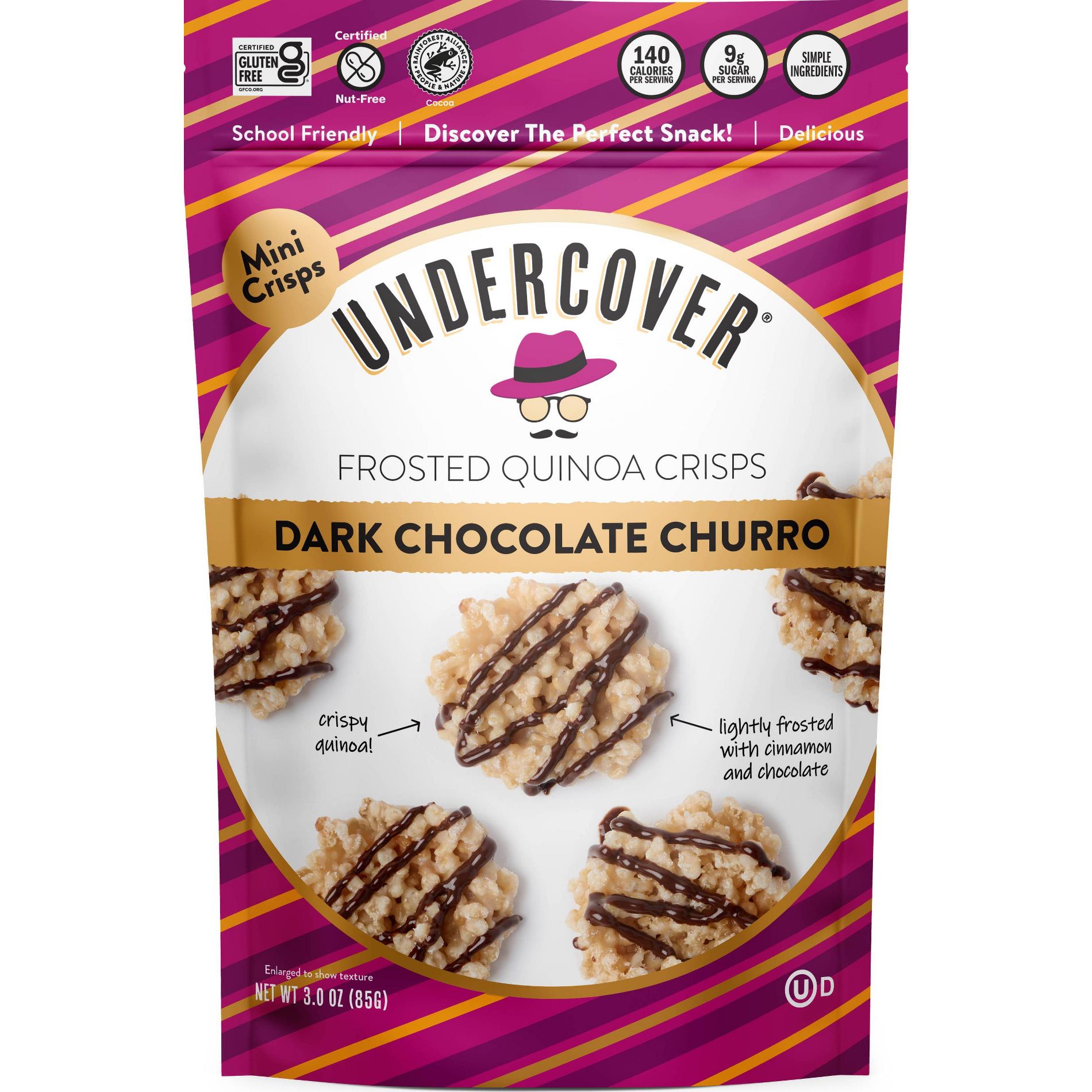 Undercover Dark Chocolate Churro Frosted Quinoa Mini Crisps- 3oz