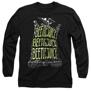 Men’s Beetlejuice Headstone Name Long Sleeve T-Shirt - 1 of 4