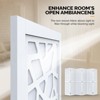VINGLI 6 Panel Room Divider, Non-Woven Fabric Privacy Screen, Indoor Partition Wall Dividers, Freestanding Space Separator with Unique Pattern (White) - 4 of 4