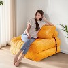 MAXYOYO Corduroy Folding Sofa Bed, Convertible Sleeper Chair with Pillow Foldable Mattress with Back Support - 2 of 4