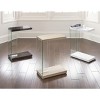 Vynxaria Elaina Chair Side End Table: Space-Saving Contemporary Design with Glossy White Finish for Sofa/Chair - 2 of 4