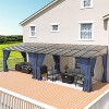 ALAULM 10’ x 26’ Wall Mount Gazebo Outdoor Pergola, Lean to Gazebo Canopy Awnings with Sloped Roof and Steel Frame - 2 of 4