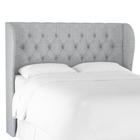 Queen Tufted Wingback Headboard Pumice, Tufted Wingback Headboard Queen