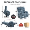 FONTOI Large Size Accent Chair with Side Pockets, Recliner Chair with Comfortable Pillow Back&Armrests, Blue, 37"*42.51"*40.55" - 3 of 4