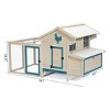 Outdoor Chicken Coop With Nesting Box, Chicken Coops Big With Removable Bottom For Easy Cleaning, Weatherproof Chicken Cage-Cuddlewood - 4 of 4