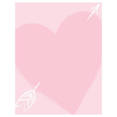 80ct Heart Of Love Note Cards Pink