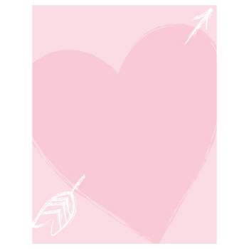 80ct Heart Of Love Note Cards Pink