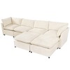 NicBex Modern 136.2" Sectional Sofa Modular U Shape Sofa Couch with 2 Removable Ottomans for Living Room Apartment - 4 of 4