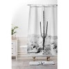 Desert Times Shower Curtain White - Deny Designs: Botanical Cactus Pattern, Polyester Microfiber, Machine Washable - image 3 of 4