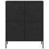 vidaXL Storage Cabinet Black 31.5"x13.8"x40" Steel - 3 of 4