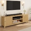Fluted TV Stand for Tvs up to 80",Mid Century Modern TV Stand with Open Shelf,Entertainment Center Wood TV Media Console for Living Room - 3 of 4