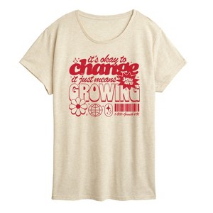 Women's - Instant Message - Okay To Change Short Sleeve Graphic T-Shirt - 1 of 4