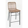 Jofran, Weaver Hairpin Modern Global Rattan Counter Barstool (Set of 2) - 3 of 4