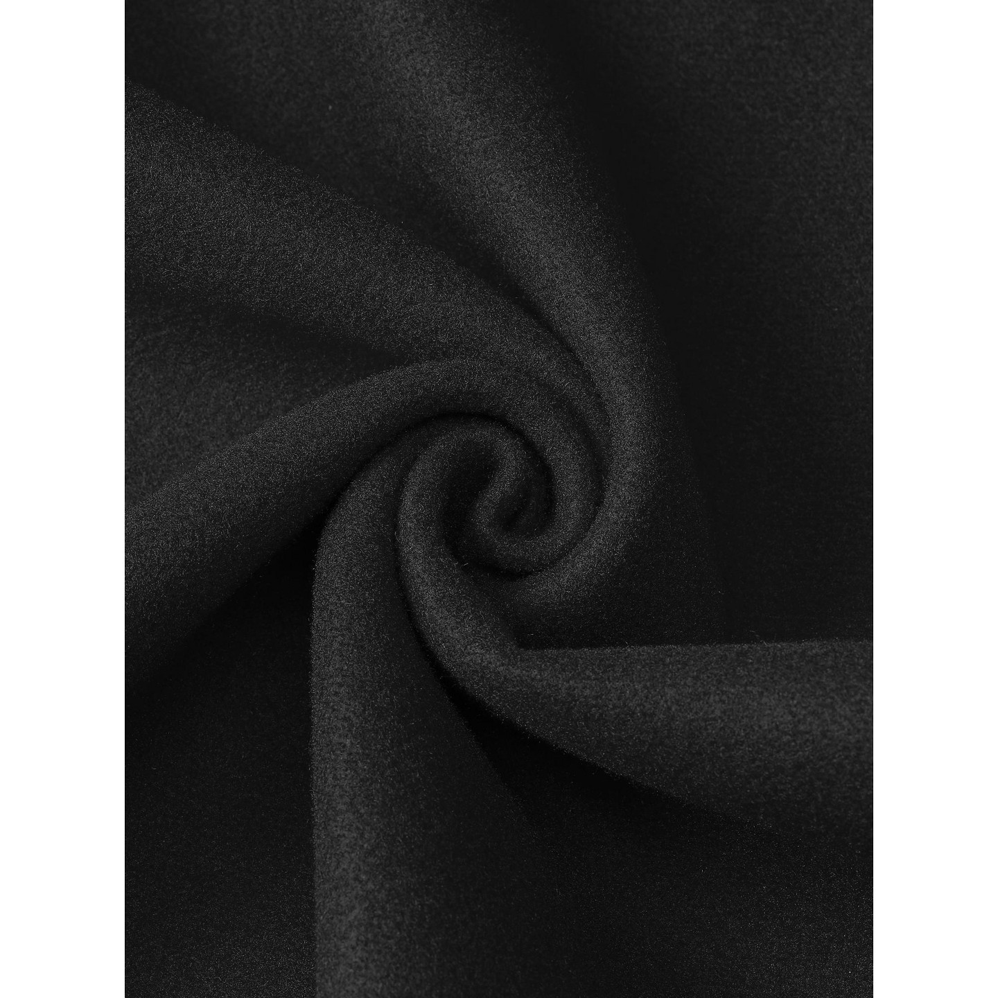 Женская куртка Allegra K Turnover Collar Split Sleeve Button Front Casual Workwear Cape Jacket Black, цвет: Чёрный — фото 5