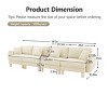 Modern Boucle 4-Seater Sectional Sofa, Sculptural Style Couch with Armrests and Cylindrical Legs, Fabric Couch with Plush Cushion-Coolbibila - 4 of 4