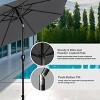 Wellfor 9' Octagon Outdoor Patio Market Umbrella Gray: Push-Button Lift, Steel Frame, Wind Vent - 4 of 4