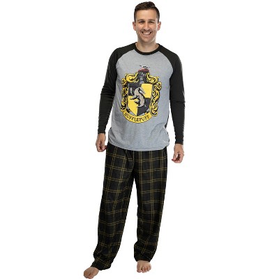Harry Potter Men's Raglan Shirt And Plaid Pants Pajama Set