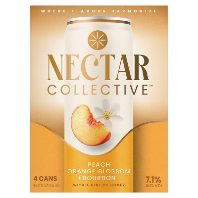 Nectar Collective Peach Orange Blossom Bourbon - 4pk/12 fl oz Cans
