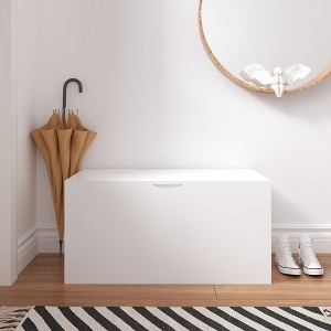 TopComfy Decorative Storage Cabinets Kids Toy Storage Organizer with Rolling Drawer for Playroom, White, 31.5"*13.8"*15.7" - 1 of 4
