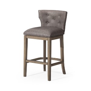 Maven Lane Hugo Vegan Leather Wingback Bar Height Bar Stool - 1 of 4