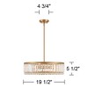 Stiffel Soft Gold Drum Pendant Chandelier 20 1/4" Wide Modern Clear Crystal 5-Light Fixture for Dining Room House Foyer Entryway - 4 of 4
